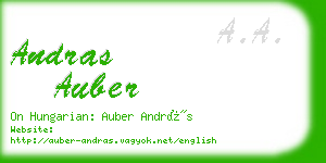 andras auber business card